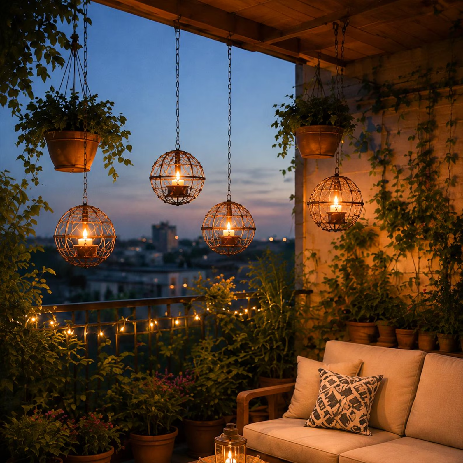 Waterproof Solar Hanging Wire Globe Lanterns cover image