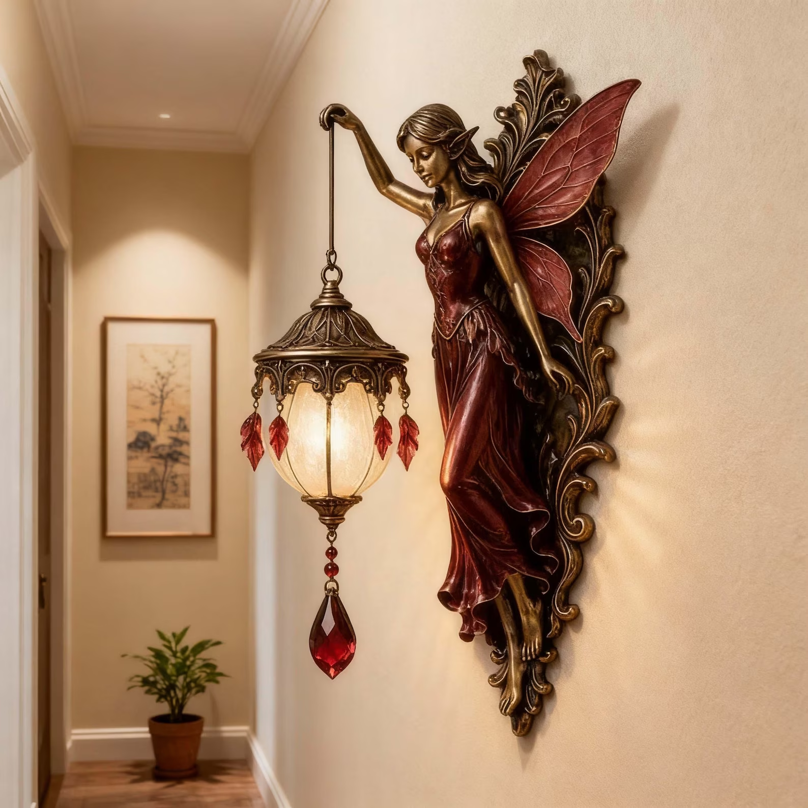 Gothic Red Fairy Wall Lamp cover image