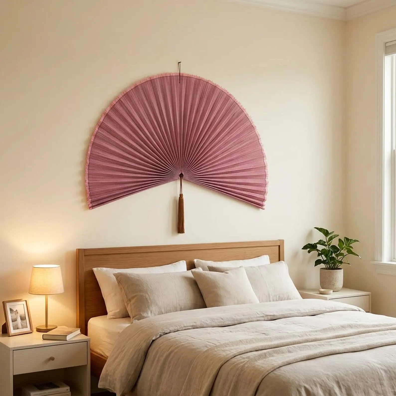 Dusty Rose Boho Wall Fan cover image