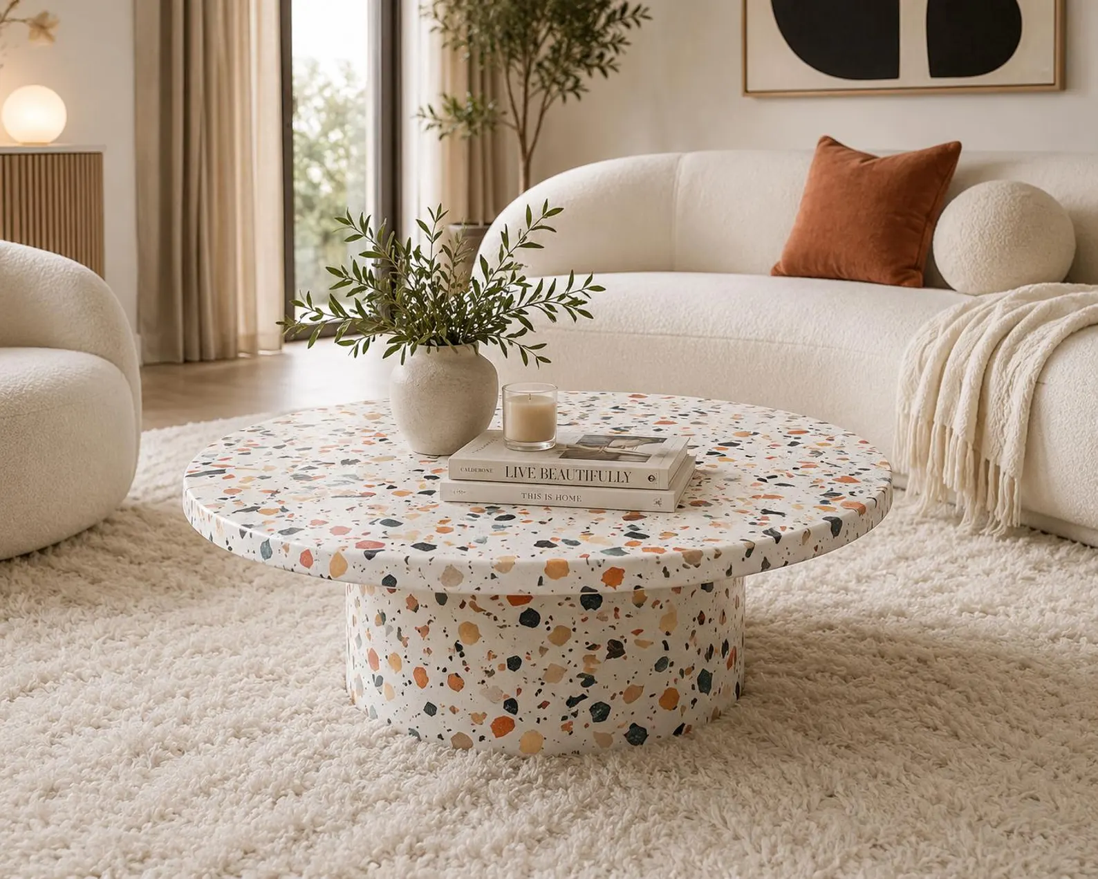 Handmade Terrazzo Coffee Table Top, cover image