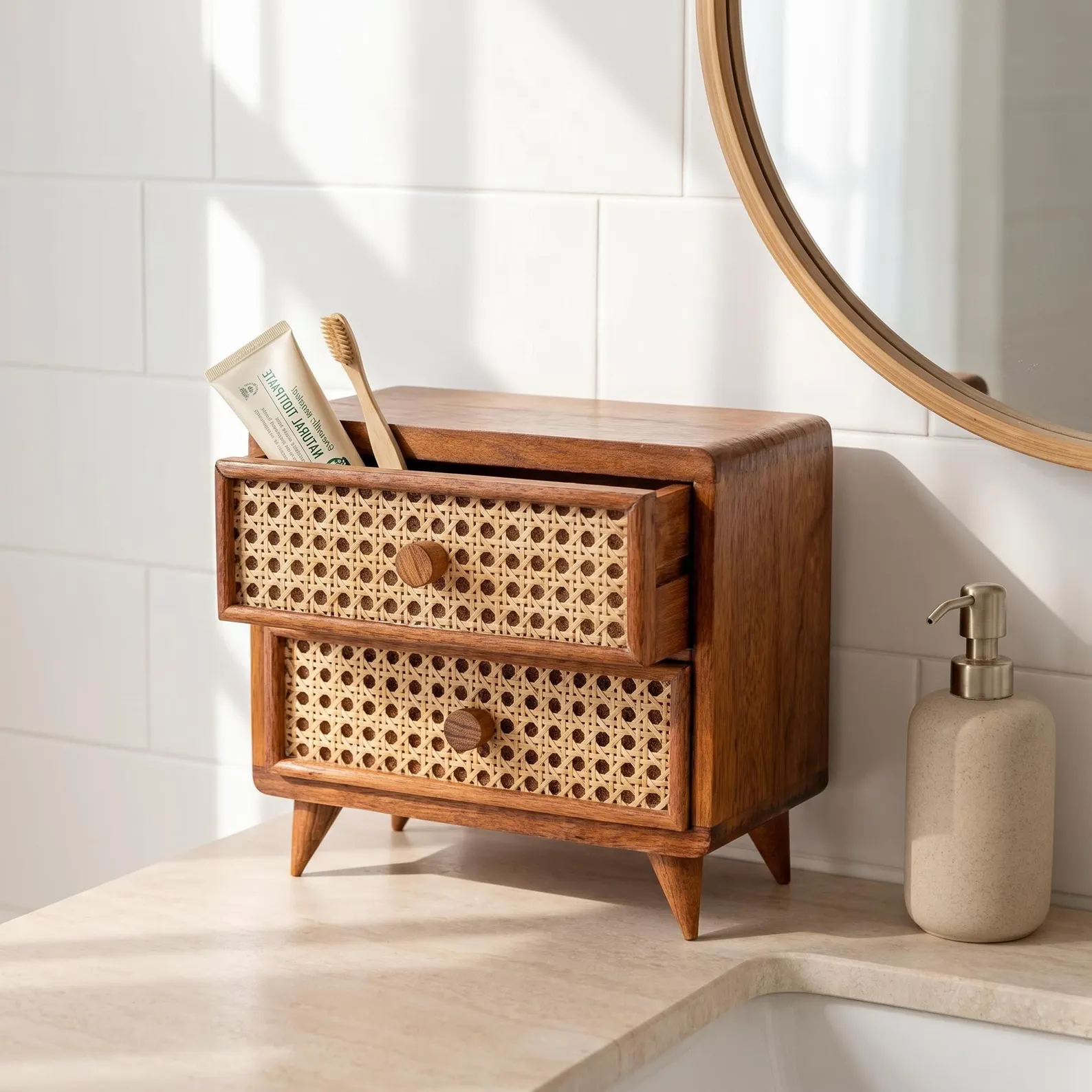 Mini Rattan Drawer Cabinet, cover image