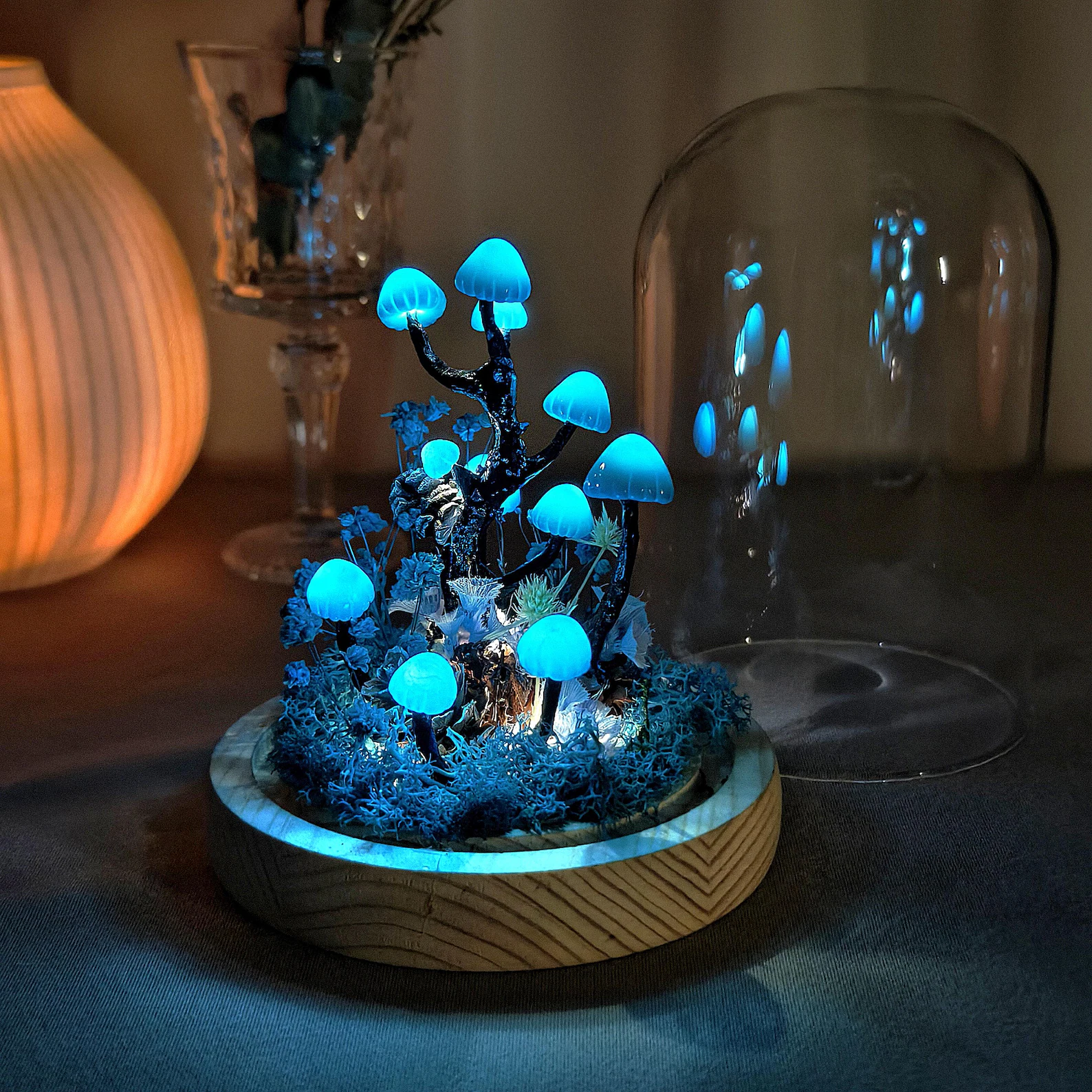 Blue Handmade Mushroom Lamp cover image