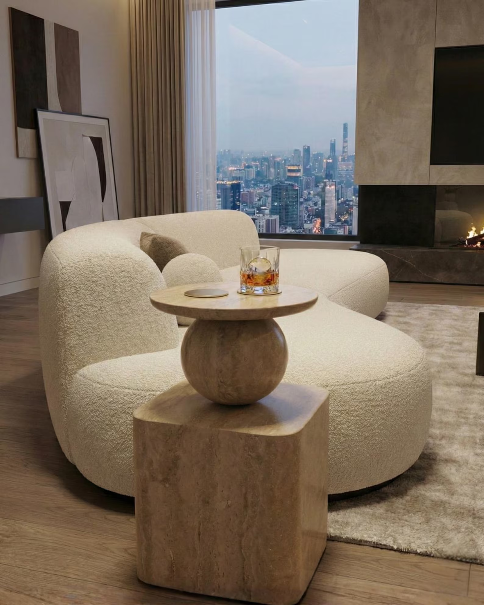 Handmade Natural Travertine Coffee Table cover image